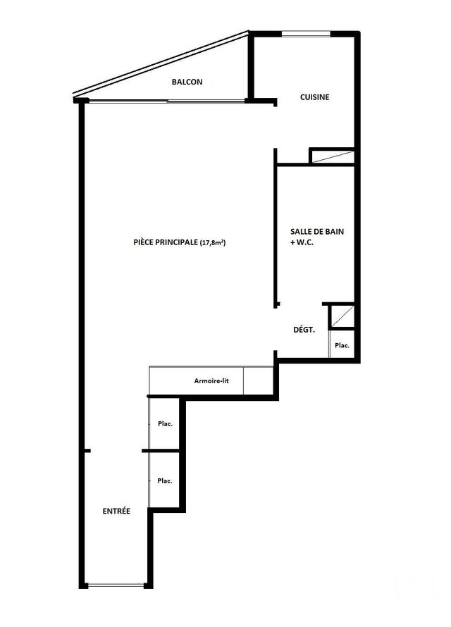 Appartement T1 à vendre - 1 pièce - 28.77 m2 - PARIS - 75018 - ILE-DE-FRANCE - Century 21 Prestige Montmartre