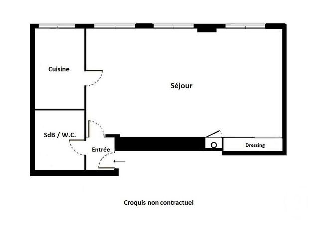 Appartement Studio à vendre - 1 pièce - 27.52 m2 - PARIS - 75018 - ILE-DE-FRANCE - Century 21 Prestige Montmartre